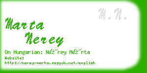 marta nerey business card